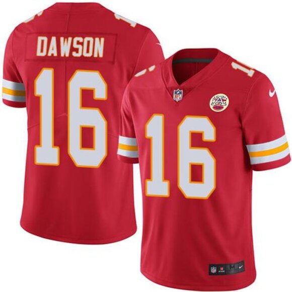 Mens Youths Kids Womens Len Dawson Red Vapor Stitched Jersey